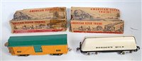 Lot 399 - A small tray containing 4 x American Flyer...