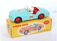 Lot 1965 - A Dinky Toys No. 111 Triumph TR2 sports car...