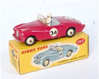 Lot 1967 - A Dinky Toys No. 107 Sunbeam Alpine Sports car...