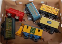Lot 411 - A small tray of repainted Hornby wagons...