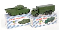Lot 1981 - A Dinky Toys boxed military diecast group to...