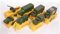 Lot 1985 - A Dinky Toys boxed military vehicle group,...