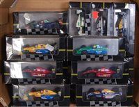 Lot 2568 - 15 various plastic cased onyx 1/43 scale F1...
