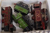 Lot 424 - A small tray containing Hornby 1928-9 LMS...