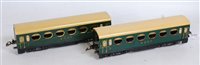 Lot 434 - 2 x French Hornby green SNCF bogie coaches...