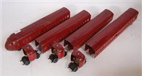 Lot 445 - Lionel Lines red 4 car Hudson 5344 articulated...