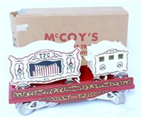 Lot 458 - 2 x McCoy wide gauge GI red bogie circus...