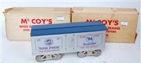 Lot 459 - 3 x McCoy wide gauge GI bogie wagons including...