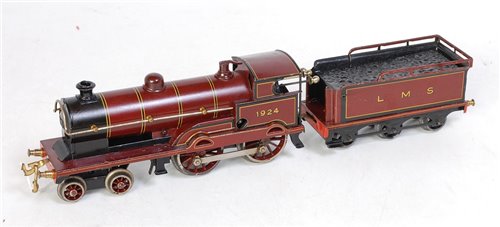 Lot 475 - Bing 0-4-0 loco and tender LMS 1924 C/W...