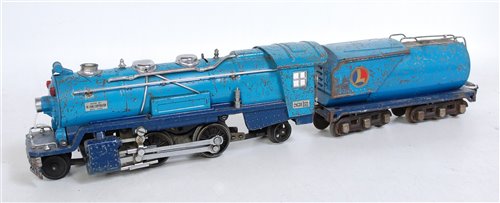 Lot 519 - Lionel Lines light blue with dark blue chassis...