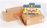 Lot 533 - Two McCoy's circus wagon yellow/dark blue, 4...