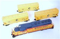 Lot 534 - Large tray containing O gauge Lionel plastic...