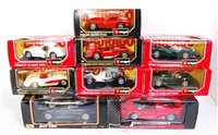 Lot 2671 - 9 various boxed 1/18 and 1/24 scale Bburago...