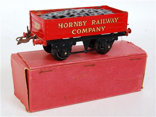 Lot 491 - 1936 Hornby red "Hornby Railway Company" coal...