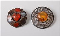 Lot 2655 - A Scottish silver and citrine brooch by Ward...