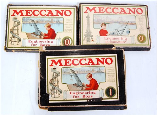 Lot 188 - Four Meccano outfits: two No.0 & one each No.1...