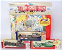 Lot 2677 - 9 various boxed circus related diecasts and...