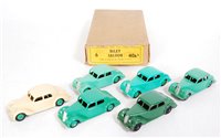 Lot 2015 - A Dinky Toys No. 40A Riley saloon trade box,...