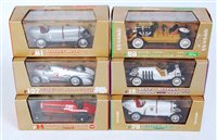 Lot 2680 - Six boxed 1/43 scale Brum land speed record...