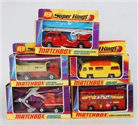 Lot 2336 - Five various window boxed Matchbox Superking...