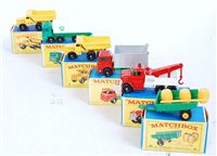 Lot 2343 - Six various boxed Matchbox 175 series diecasts...