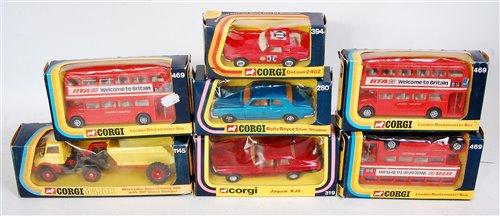 Lot 1613 - Seven various boxed Corgi Toys window boxed...