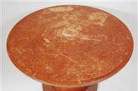Lot 374 - An Art Deco oak circular centre table, having...