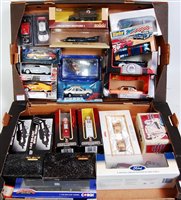 Lot 2708 - Two boxes of mixed boxed and loose modern...