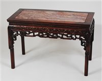 Lot 1324 - A 19th century Chinese rosewood occasional...