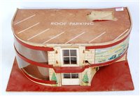 Lot 3204 - A Triang Minic wooden and card model garage...
