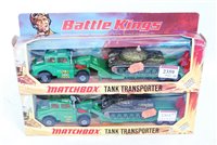Lot 2359 - A Matchbox boxed Battle Kings tank transporter...