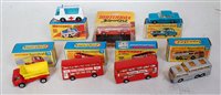 Lot 2366 - Seven various boxed and carded Matchbox...