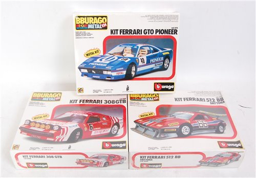 Lot 1597 - Burago 1.24/25 scale, Diecast Metal kits,...