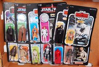 Lot 3215 - 12 various reproduction carded Star Wars 3¾"...