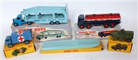Lot 2082 - Five various boxed and playworn Dinky Toys...