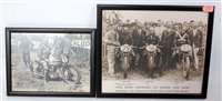 Lot 27 - Two framed and glazed Junior TT and motorcycle...
