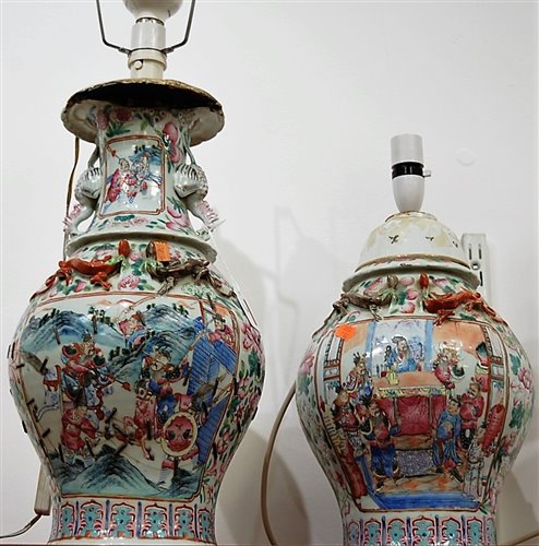 Lot 5 - A large 19th century Chinese vase of baluster...