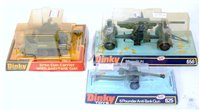 Lot 2086 - Three various bubble packed Dinky Toy military...