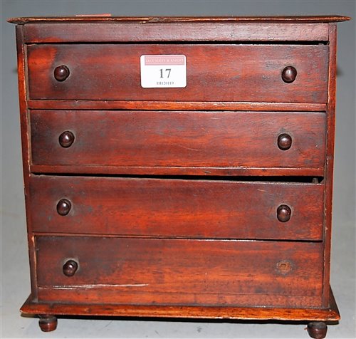 Lot 17 - A Victorian mahogany apprentice piece chest of...