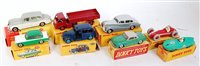Lot 2090 - Nine various boxed and playworn Dinky Toy...