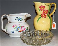 Lot 40 - An Art Deco jug with painted floral decoration...