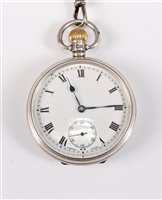 Lot 327 - A Dennison silver open faced pocket watch, the...