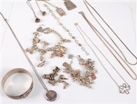Lot 334 - A quantity of mixed silver and white metal...