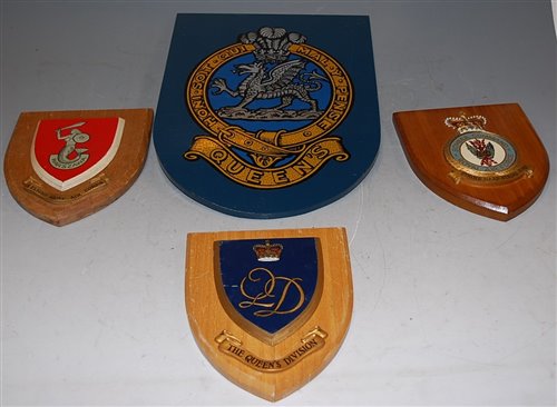 Lot 116 - A collection of assorted military shield...