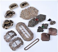 Lot 336 - A quantity of buckles to include an oval...