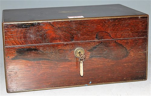 Lot 93 - A 19th century rosewood and cut brass inlaid...