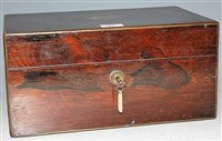 Lot 93 - A 19th century rosewood and cut brass inlaid...