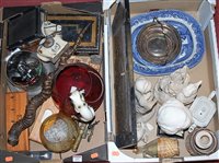 Lot 157 - Two boxes of miscellaneous items, to include...