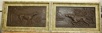 Lot 1028 - Brousseval - hunting dogs in a landscape; pair...