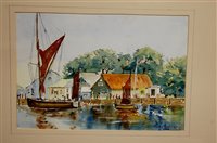 Lot 1053 - Edward Hood - Pair; Snape, watercolours with...